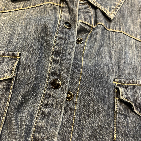 Long-Sleeve Denim Button-Down Shirt by Nili Lotan x Target Xl - Picture 10 of 11